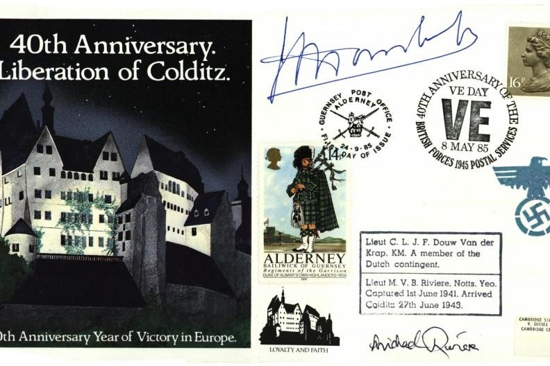 Colditz Cover Signed Douw Van Der Krap And M Riviere