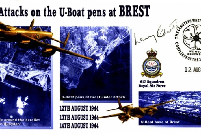 Dambusters 617 Squadron Cover Signed Larry Curtis Brest