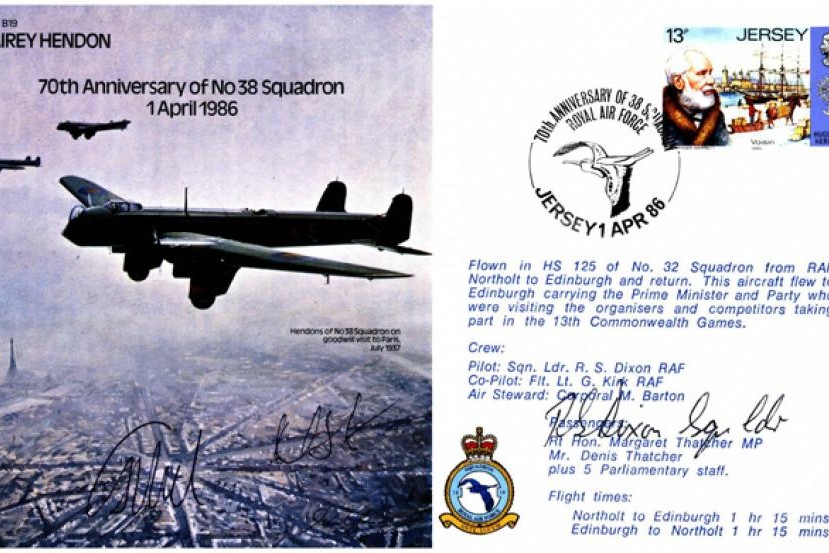 Fairey Hendon cover Pilot signed