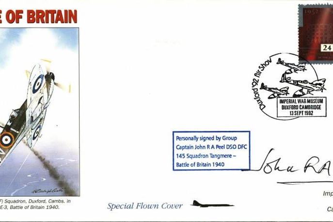 Battle of Britain cover Sgd J R A Peel a BoB Pilot 145 Sq