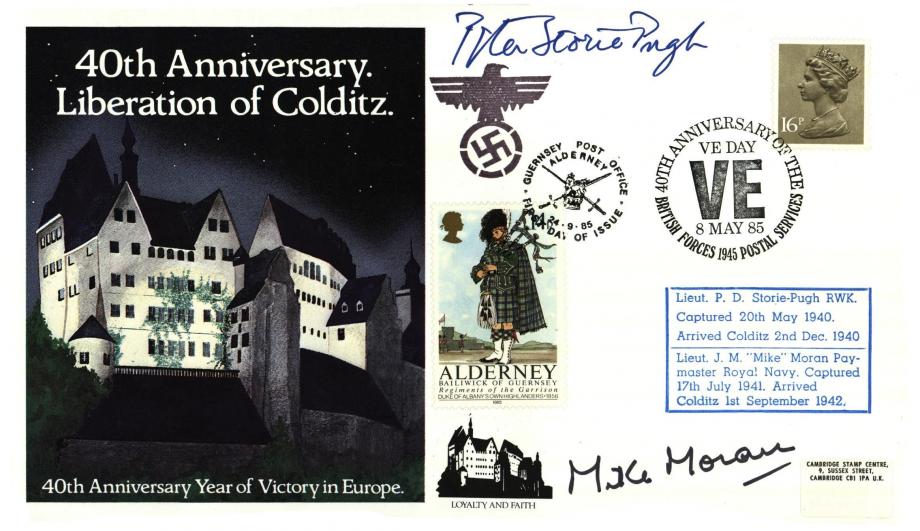 Colditz Cover Signed P D Storie-Pugh And J M Mike Moran