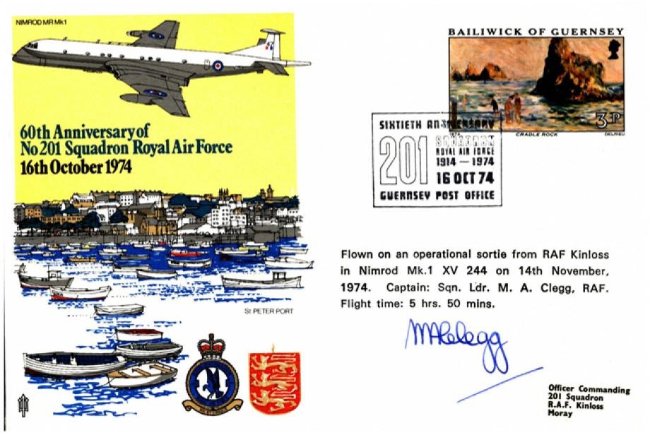 201 Squadron cover Sgd M A Clegg