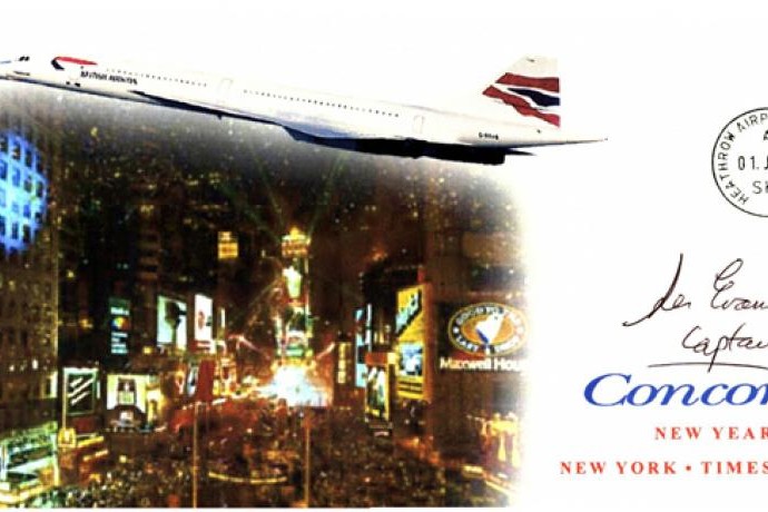 Concorde Cover Signed Les Evans