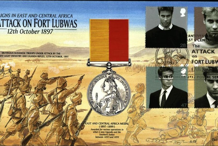 Attack on Fort Lubwas cover Central Africa Medal 1897