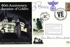 Colditz Cover Signed D Bruce And E Davies-Scourfield