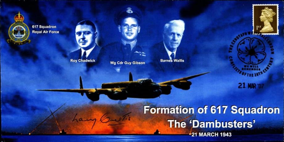 Dambusters 617 Squadron Cover Signed Larry Curtis