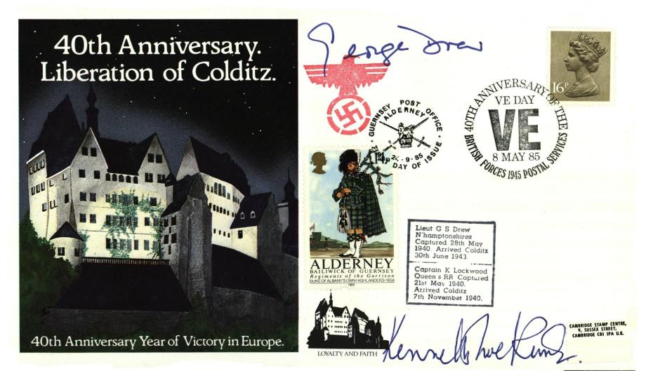 Colditz Cover Signed G S Drew And K Lockwood