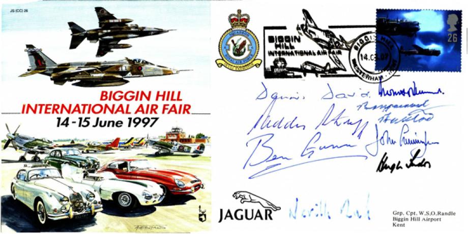 Biggin Hill Air Fair 1997 Cover Signed By 8 famous aviators