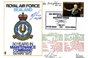 RAF Sealand cover Crew signed