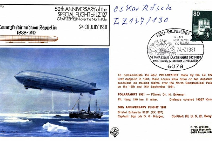 Flight made by the Graf Zeppelin over the North Pole