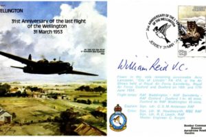 Wellington cover Signed Bill Reid VC