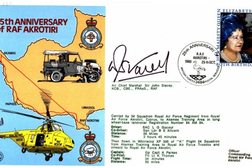RAF Akrotiri cover Sgd Sir John Stacey