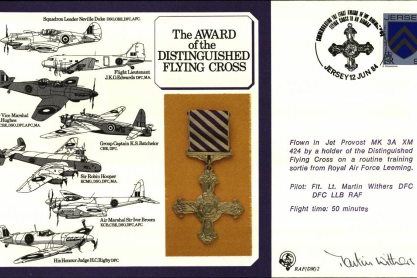 Distinguished Flying Cross cover Signed M Withers