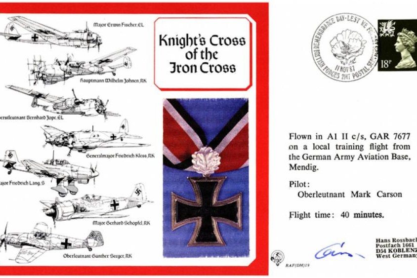 Knights Cross of the Iron Cross cover Signed Mark Carson