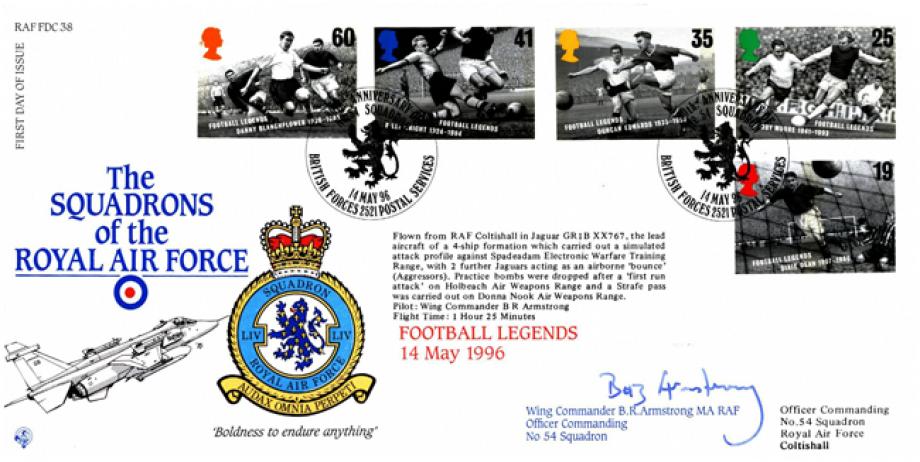L1V Squadron FDC Signed by WC B R Armstrong the OC of 54 Squadron