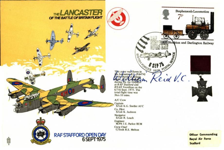 Lancaster of the BOB Flight cover Sgd Bill Reid VC