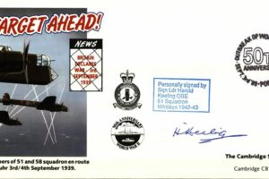 Whitley cover Signed Harold Keeling of 51 Squadron