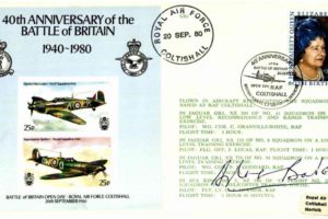 Battle Of Britain 40th Anniversary 1980 Cover Signed D Bader