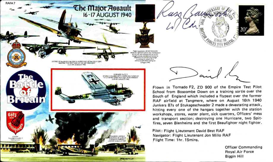 The Major Assault. 16-17 August 1940 cover Sgd Russ Bannock