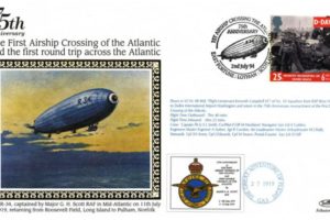 Benham Silks cover. First Atlantic Crossing by Airship