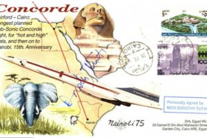 Concorde cover Fairford-Cairo Sgd Miss Dorothy Tutin