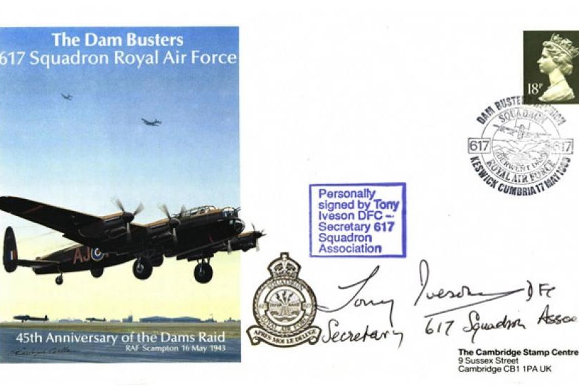 Dambusters 617 Squadron Cover Signed Tony Iveson
