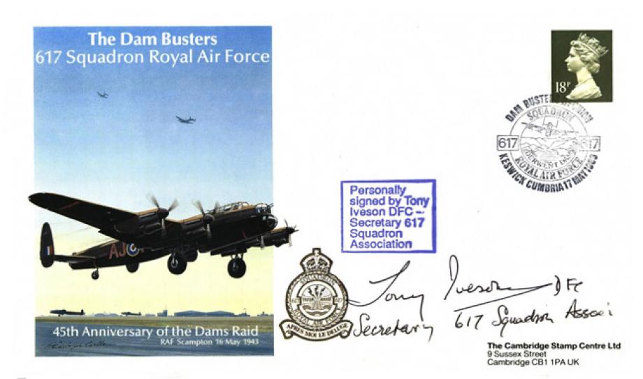 Dambusters 617 Squadron Cover Signed Tony Iveson