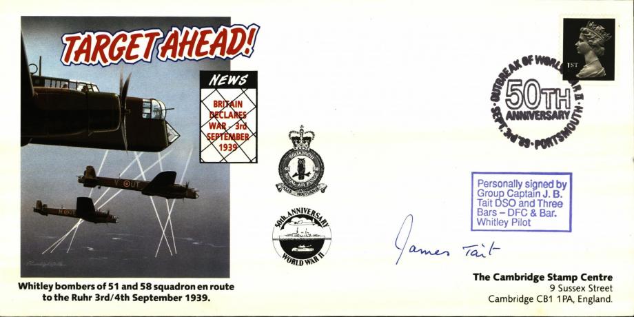 Dambusters 617 Squadron Cover Signed J B Tait Tirpitz