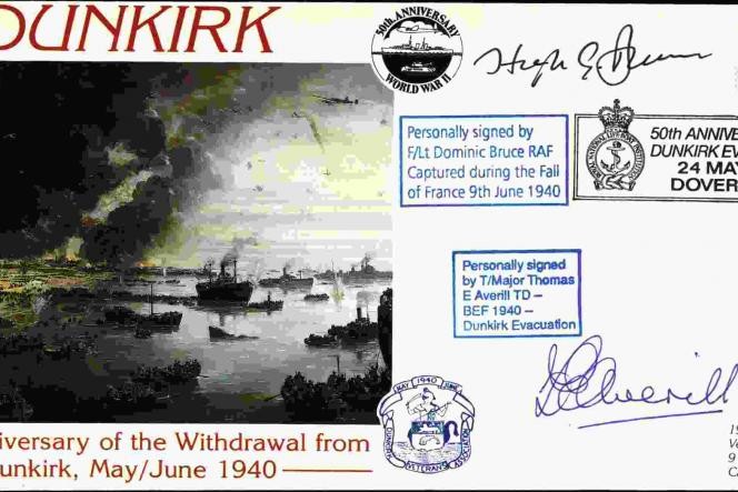 Dunkirk cover Sgd BoB pilot D Bruce and T E Averill