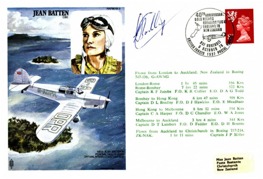 Jean Batten cover Sgd D L Bradley