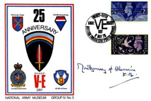VE Day cover Sgd Montgomery of Alemein