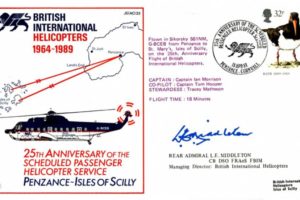 British International Helicopters Signed L E Middleton