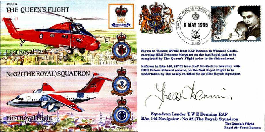 The Queen's Flight & 32(The Royal Squadron) cover Sgd T Denning