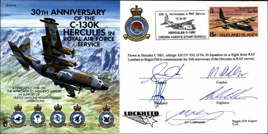 C-130K Hercules cover Crew signed