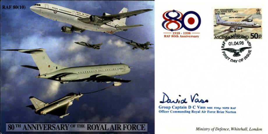 80th Anniversary of the RAF cover Sgd D C Vass