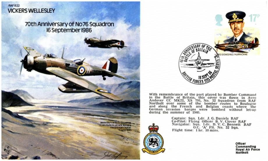 Vickers Wellesley cover 76 Squadron 