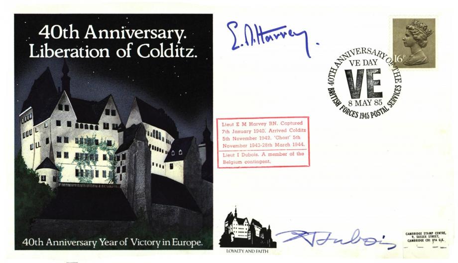 Colditz Cover Signed E Harvey And I Dubois