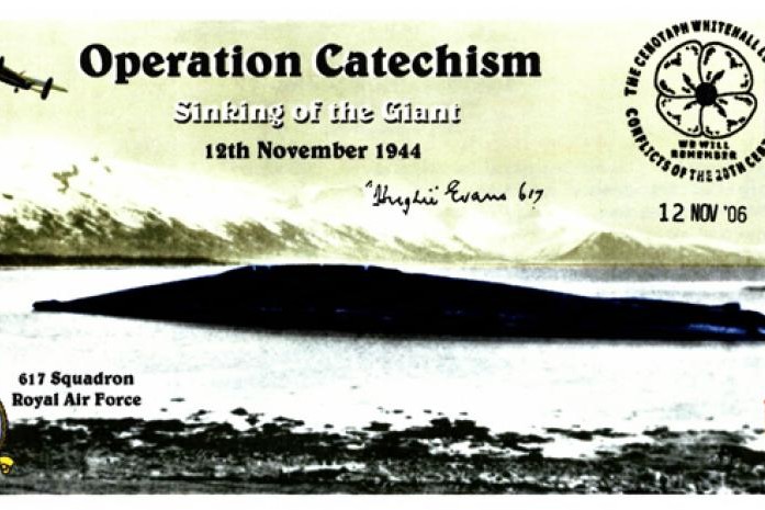 Dambusters 617 Squadron Cover Signed Hughie Evans Tirpitz Catechism