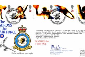 X1 Squadron FDC Signed by WC M Swan the OC 11 Squadron