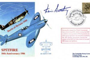 Spitfire Cover Signed By Denis Sweeting Of 504 Squadron And 167 Squadron