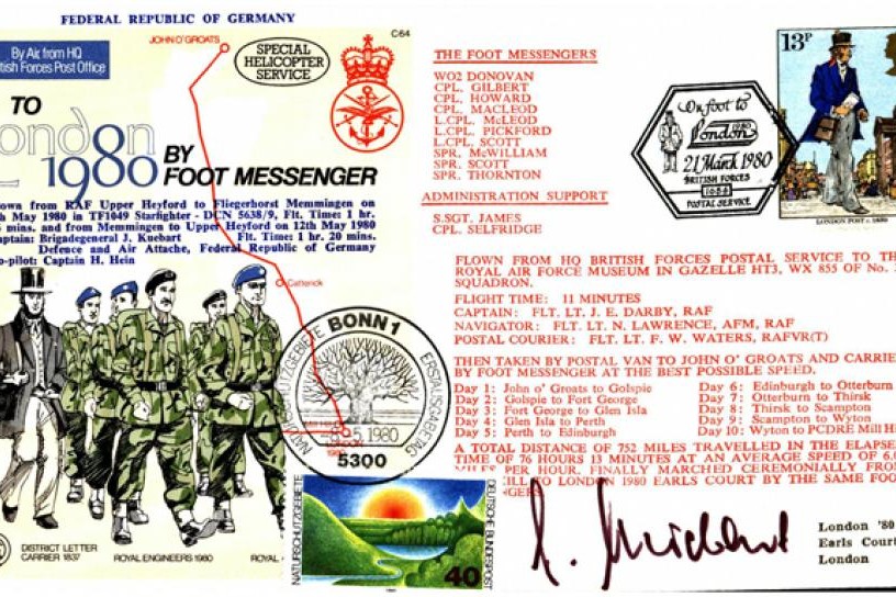 To London by Foot Messenger 1980 cover Sgd by Kuebart
