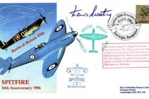 Spitfire Cover Signed By Denis Sweeting Of 504 Squadron And 167 Squadron