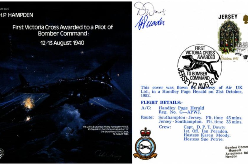 H P Hampden cover Signed Dowty and Peradon