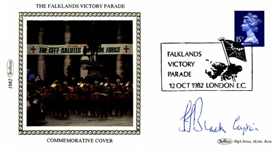 Falklands cover Sgd Sir J Black