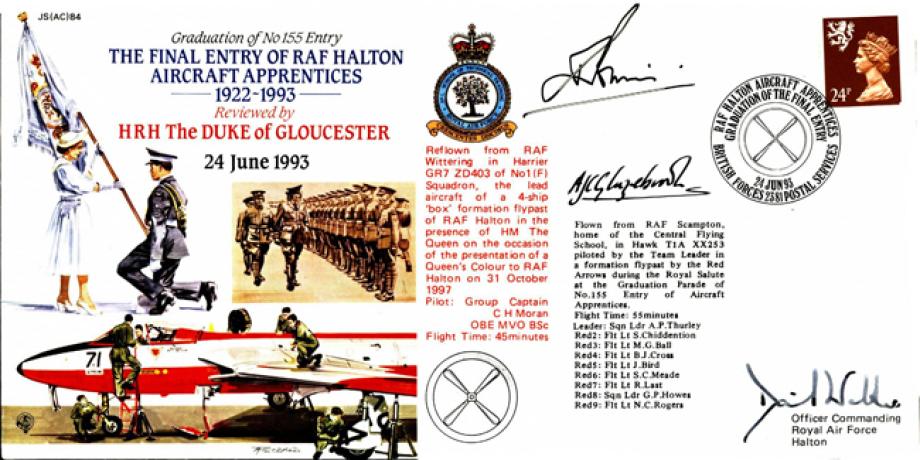 RAF Halton Aircraft Apprentices cover Sgd Cousins and 2 others