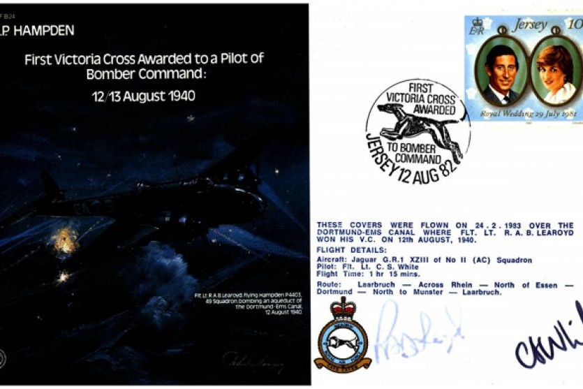 H P Hampden cover Signed White and Rod Learoyd VC