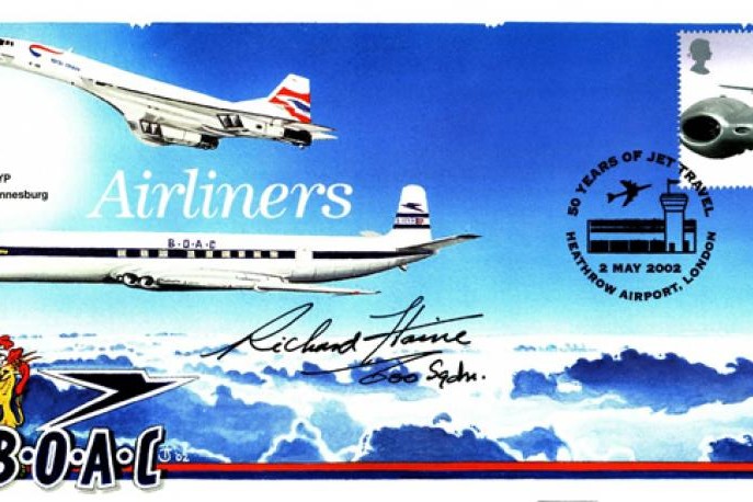 Concorde cover Sgd Richard Haine 25 Sq WW2