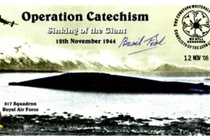 Dambusters 617 Squadron Cover Signed Basil Fish Tirpitz Catechism