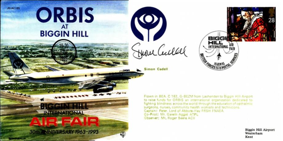 Orbis at Biggin Hill cover Signed Simon Cadell