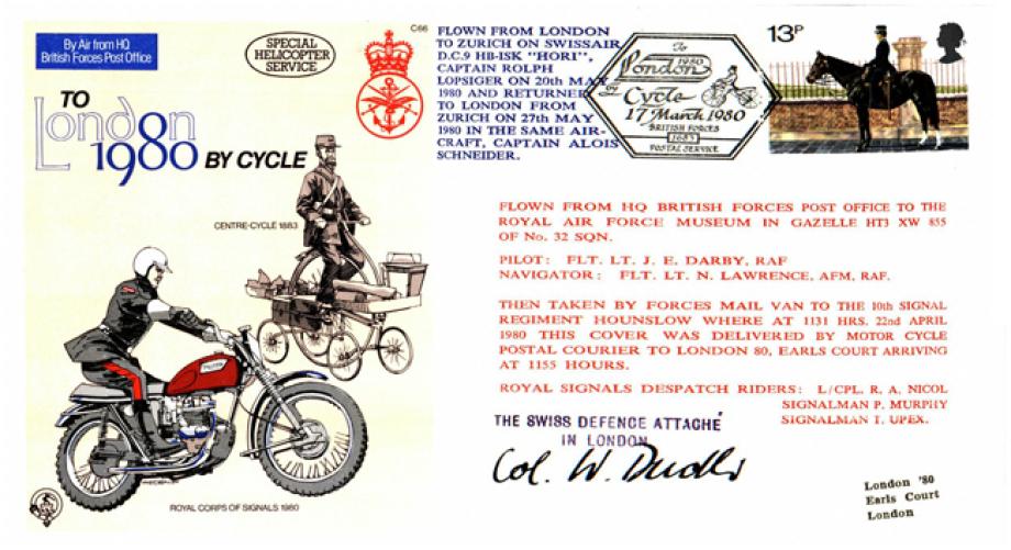 To London by Cycle 1980 cover Sgd Dudli